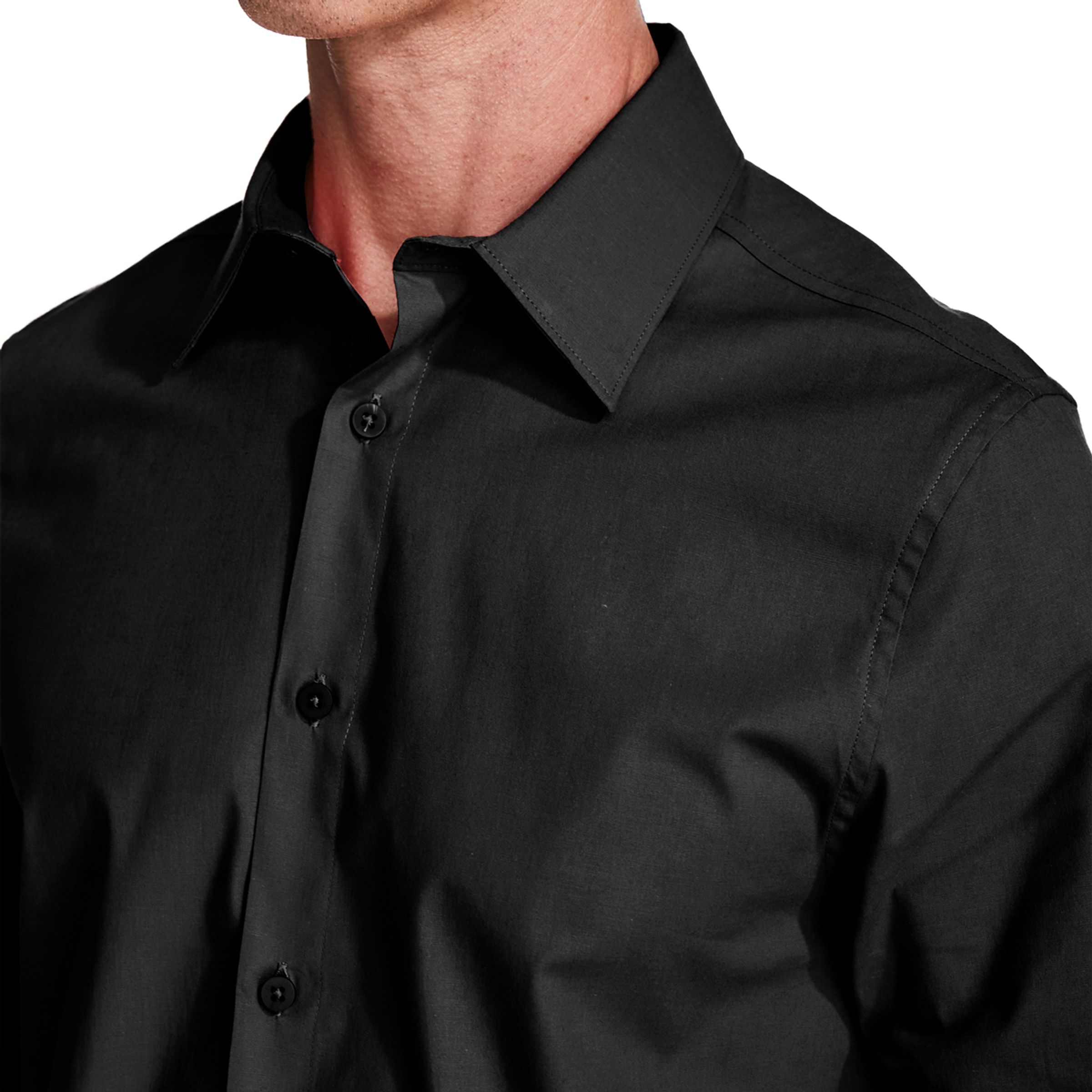 Camisa-Slim-Manga-Longa-Masculina-Tricoline-Elastano-Basica-Convicto